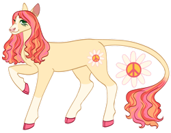 Size: 1280x995 | Tagged: safe, artist:s0ftserve, oc, oc:flower power, earth pony, pony, female, mare, offspring, parent:tree hugger, simple background, solo, transparent background