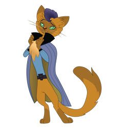 Size: 1200x1200 | Tagged: safe, artist:prixy05, capper dapperpaws, abyssinian, g4, chest fluff, lando calrissian, simple background, solo, star wars, transparent background, vector