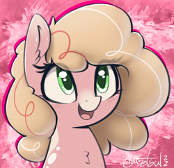 Size: 1000x968 | Tagged: safe, artist:llametsul, oc, oc only, oc:ludibund, pony, female, mare, open mouth, open smile, signature, smiling, solo