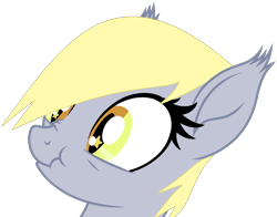 Size: 3502x2741 | Tagged: safe, artist:starshade, artist:twilyisbestpone, derpy hooves, bat pony, pony, g4, base used, bat ears, bat ponified, bust, derpybat, ear tufts, female, high res, nose wrinkle, race swap, scrunchy face, silly, simple background, solo, starry eyes, transparent background, wingding eyes