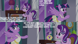 Size: 4400x2475 | Tagged: safe, edit, edited screencap, editor:quoterific, screencap, starlight glimmer, twilight sparkle, alicorn, pony, a royal problem, g4, my little pony: friendship is magic, ballerina, tutu, twilarina, twilight sparkle (alicorn)