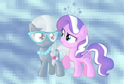 Size: 1048x714 | Tagged: safe, artist:andromedasparkz, diamond tiara, silver spoon, earth pony, pony, g4, female, filly, foal