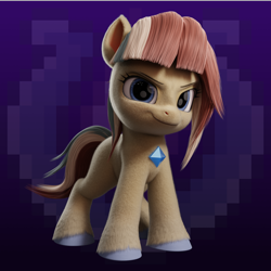 Size: 4096x4096 | Tagged: safe, artist:therealdjthed, oc, oc only, oc:ponatina, earth pony, pony, 3d, battle gem ponies, blender, blender eevee, commission, eeveelution, female, model:djthed, pokémon, ponymon, solo, video game