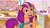 Size: 3072x1727 | Tagged: safe, screencap, sunny starscout, earth pony, pony, foal food, g5, my little pony: tell your tale, spoiler:g5, spoiler:my little pony: tell your tale, spoiler:tyts01e38, female, high res, mane stripe sunny, mare, open mouth, open smile, smiling, solo, sweat, sweatdrop, youtube link