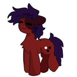 Size: 1280x1280 | Tagged: safe, artist:candy_bits, oc, oc only, oc:mony caalot, earth pony, pony, :3, earth pony oc, eyes closed, female, simple background, solo, white background