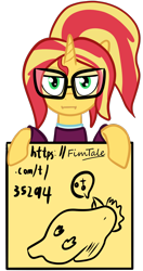 Size: 1008x1903 | Tagged: safe, artist:knife smile, oc, oc only, oc:余晖娑娑, pony, unicorn, fimtale, glasses, not sunset shimmer, oc design, simple background, solo, transparent background