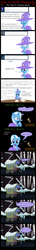 Size: 1450x9935 | Tagged: safe, artist:evil-dec0y, trixie, oc, oc:ghost, pony, unicorn, comic:trixie vs., comic:trixie vs. hearth's warming, g4, 2012, ask, cape, clothes, comic, duo, duo female, female, hat, hearth's warming eve, it begins, mare, nostalgia, old art, text, thumbnail is a stick, trixie's cape, trixie's hat, trixie's wagon, tumblr, wagon