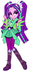 Size: 569x1405 | Tagged: safe, artist:ajosterio, aria blaze, human, equestria girls, g4, my little pony equestria girls: legend of everfree, alternate universe, boots, clothes swap, crystal guardian, crystal wings, high heel boots, ponied up, shoes, simple background, solo, transparent background, wings