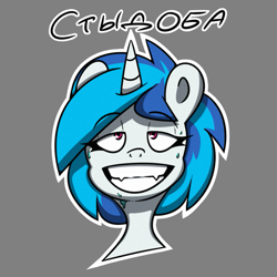 Size: 811x811 | Tagged: safe, artist:la hum, dj pon-3, vinyl scratch, pony, unicorn, g4, cyrillic, female, mare, russian, translated in the description