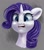 Size: 886x1013 | Tagged: safe, artist:melodylibris, rarity, pony, unicorn, g4, angry, bust, female, floppy ears, looking at something, looking at you, mare, open mouth, portrait, solo, style emulation, teeth