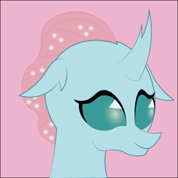 Size: 900x900 | Tagged: safe, artist:prixy05, ocellus, changedling, changeling, g4, bust, pink background, portrait, simple background, solo