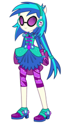 Size: 962x1900 | Tagged: safe, artist:ajosterio, dj pon-3, vinyl scratch, human, equestria girls, g4, my little pony equestria girls: legend of everfree, alternate universe, clothes, clothes swap, crystal guardian, crystal wings, gloves, ponied up, simple background, solo, transparent background, wings
