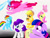 Size: 1024x768 | Tagged: safe, artist:andromedasparkz, angel bunny, applejack, fluttershy, pinkie pie, rainbow dash, rarity, twilight sparkle, alicorn, earth pony, pegasus, pony, rabbit, unicorn, g4, alicornified, animal, book, earth pony rainbow dash, earth pony twilight, female, flapplejack, floppy ears, mane six, mare, pegasus rarity, pinkiecorn, race swap, unicorn fluttershy, xk-class end-of-the-world scenario