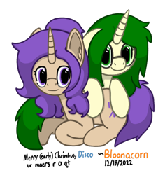 Size: 786x833 | Tagged: safe, artist:bloonacorn, oc, oc only, pony, unicorn, butt touch, duo, hoof on butt, horn, simple background, transparent background