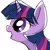 Size: 1280x1280 | Tagged: safe, artist:namaenonaipony, twilight sparkle, pony, unicorn, g4, bust, eye clipping through hair, female, horn, mare, open mouth, simple background, solo, unicorn twilight, white background