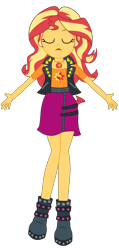 Size: 2124x4481 | Tagged: safe, artist:gmaplay, sunset shimmer, human, equestria girls, g4, my little pony equestria girls: better together, clothes, eyes closed, female, geode of empathy, magical geodes, open mouth, simple background, skirt, solo, transparent background