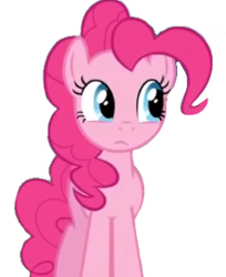 Size: 335x411 | Tagged: safe, edit, edited screencap, screencap, pinkie pie, earth pony, pony, g4, the best night ever, background removed, female, frown, looking at someone, mare, not a vector, simple background, solo, transparent background