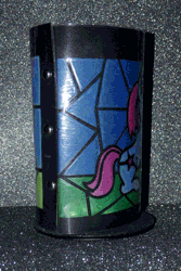 Size: 1200x1800 | Tagged: safe, artist:malte279, oc, oc:sandy rose, oc:stardust, pony, unicorn, animated, craft, lantern, stained glass, transparent paper