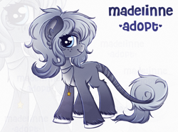 Size: 3116x2318 | Tagged: safe, artist:madelinne, oc, oc only, oc:elizza, pony, adoptable, adoptable open, high res, jewelry, leonine tail, necklace, solo, tail, zoom layer