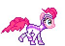 Size: 134x96 | Tagged: safe, artist:botchan-mlp, fili-second, pinkie pie, earth pony, pony, g4, power ponies (episode), animated, desktop ponies, gif, pixel art, power ponies, running, simple background, solo, sprite, transparent background