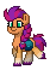 Size: 168x232 | Tagged: dead source, safe, artist:j-pinkie, sunny starscout, earth pony, pony, pony town, g5, animated, gif, pixel art, simple background, solo, transparent background, walk cycle, walking