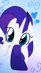 Size: 1080x1920 | Tagged: safe, artist:andromedasparkz, rarity, pony, unicorn, g4, bust, female, mare, solo, tongue out