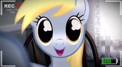 Size: 597x326 | Tagged: safe, derpy hooves, g4, camera shot, if you give a pony a camera (pirl), irl, it came from youtube, old video, photo, solo, youtube link