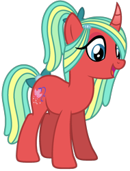 Size: 1144x1503 | Tagged: safe, artist:starryoak, lily lightly, pony, unicorn, g3, g4, curved horn, female, g3 to g4, generation leap, horn, simple background, solo, transparent background