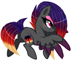 Size: 1863x1609 | Tagged: safe, artist:conflei, oc, oc only, pegasus, pony, eyelashes, female, makeup, mare, pegasus oc, simple background, smiling, solo, transparent background, wings