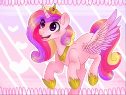 Size: 512x387 | Tagged: safe, princess cadance, alicorn, pony, g4, cute, cutedance, female, heart, mare, open mouth, solo, teeth