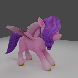 Size: 1920x1920 | Tagged: safe, pipp petals, pegasus, pony, g5, 3d, adorapipp, cute, gray background, invisible stallion, simple background