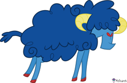 Size: 6083x4000 | Tagged: safe, artist:melisareb, oc, oc only, oc:oscar osmium, original species, sheep, .svg available, absurd resolution, horns, male, object sheep, ram, show accurate, simple background, solo, transparent background, vector
