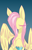 Size: 750x1185 | Tagged: safe, artist:pagophasia, derpibooru exclusive, fluttershy, pegasus, pony, g4, blushing, bust, colored hooves, eyes closed, female, impossibly long eyelashes, raised hoof, simple background, solo, unshorn fetlocks, wings