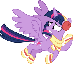 Size: 3420x3000 | Tagged: safe, artist:cloudy glow, twilight sparkle, alicorn, pony, g4, my little pony best gift ever, .ai available, clothes, earmuffs, high res, scarf, simple background, solo, transparent background, twilight sparkle (alicorn), vector, winter outfit