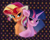 Size: 2500x2000 | Tagged: safe, artist:zlatavector, sunset shimmer, twilight sparkle, alicorn, pony, unicorn, g4, duo, duo female, female, high res, looking at each other, looking at someone, twilight sparkle (alicorn)