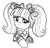 Size: 2000x1900 | Tagged: safe, artist:tigerbeetle, derpibooru exclusive, pixel pizazz, earth pony, pony, g4, bow, bust, eyeball, female, mare, pigtails, simple background, sketch, solo, white background