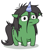 Size: 487x545 | Tagged: safe, artist:jargon scott, oc, oc only, oc:anon-mare, earth pony, pony, fat, female, floppy ears, frown, hat, mare, party hat, simple background, solo, squatpony, white background