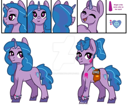 Size: 1280x1071 | Tagged: safe, artist:hate-love12, izzy moonbow, pony, unicorn, g5, base used, deviantart watermark, obtrusive watermark, simple background, solo, transparent background, watermark