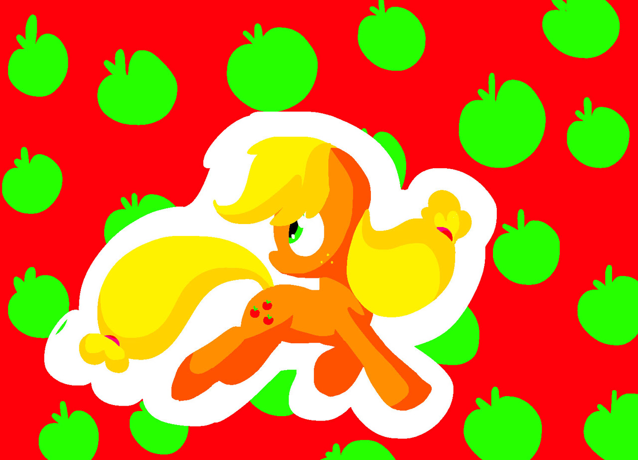 3011509 Safe Artist Andromedasparkz Applejack Earth Pony Apple