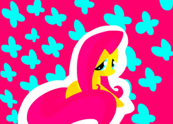 Size: 1500x1080 | Tagged: safe, artist:andromedasparkz, fluttershy, pegasus, pony, g4, female, mare, solo