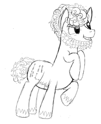 Size: 1006x1235 | Tagged: safe, artist:tigerbeetle, derpibooru exclusive, ponytaur, taur, arrow, beard, cloven hooves, curly hair, facial hair, male, simple background, sketch, solo, stallion, thick eyebrows, white background