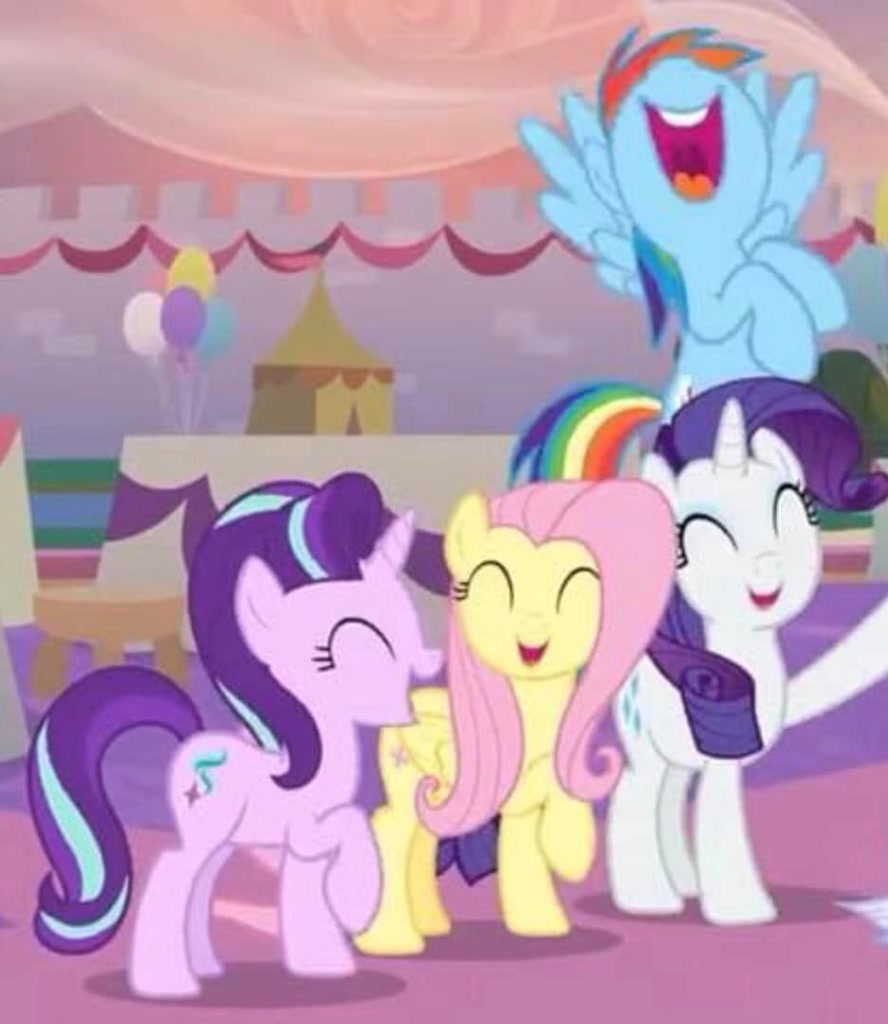 #3011600 - Safe, Screencap, Fluttershy, Rainbow Dash, Rarity, Starlight 