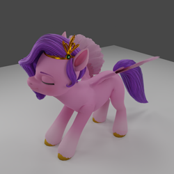 Size: 1920x1920 | Tagged: safe, pipp petals, pegasus, pony, g5, 3d, adorapipp, cute, gray background, invisible stallion, simple background