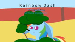 Size: 300x168 | Tagged: safe, rainbow dash, pegasus, pony, g4, it came from youtube, looney tunes, needs more jpeg, old video, pointy ponies, reference, road runner pinkie pie 2, sequel, solo, youtube link