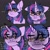 Size: 1500x1500 | Tagged: safe, artist:ametff3, twilight sparkle, pony, unicorn, g4, 4 panel comic, comic, dark background, female, gray background, mare, math, math lady meme, meme, ponified, ponified meme, simple background, solo, thinking, unicorn twilight