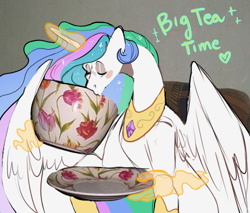 Size: 500x426 | Tagged: safe, artist:ametff3, princess celestia, alicorn, pony, g4, female, levitation, magic, wtf