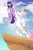 Size: 1000x1500 | Tagged: safe, artist:ametff3, princess celestia, twilight sparkle, alicorn, pony, unicorn, g4, circle of life, concave belly, crown, derp, duo, eyes closed, female, holding a pony, jewelry, mare, regalia, ribcage, slender, sparkles, text, the lion king, thin, unicorn twilight