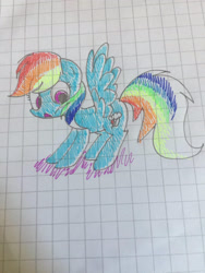 Size: 2448x3264 | Tagged: safe, artist:andromedasparkz, rainbow dash, pegasus, pony, g4, female, high res, mare, solo, traditional art