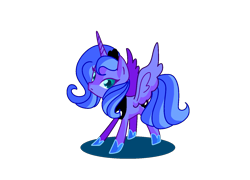 Size: 1500x1080 | Tagged: safe, artist:andromedasparkz, princess luna, alicorn, pony, g4, female, jewelry, mare, regalia, simple background, solo, transparent background