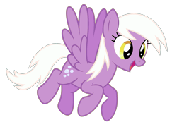 Size: 1405x1010 | Tagged: safe, artist:chainchomp2 edits, artist:mortimerponiesdance58, edit, vector edit, grape soda, pegasus, pony, g4, background pony, dreamer pegasus, female, flying, grape soda can fly, mare, open mouth, open smile, simple background, smiling, solo, transparent background, vector